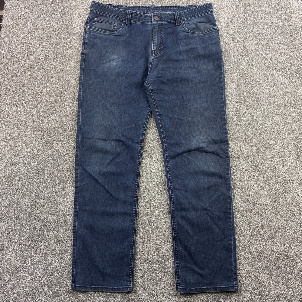 Prana Jeans Mens 40x32 Dark Wash Straight Leg Casual Comfort‎ Stretch Hiking
